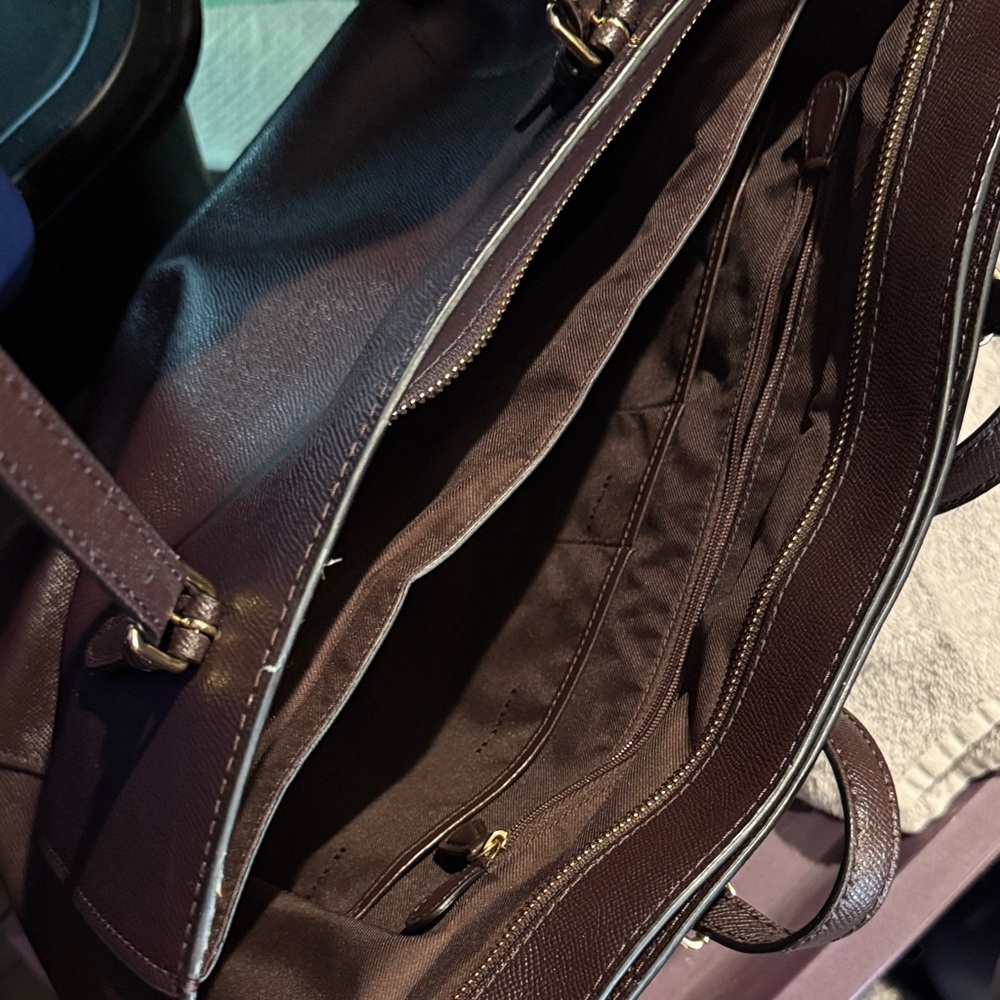 Coach Oxblood Leather Tote - Picture 9 of 9